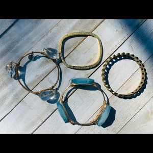 Designer Bangle Bracelet Lot Graziano Rachel Abroms Bourbon & Bowties (4) GT